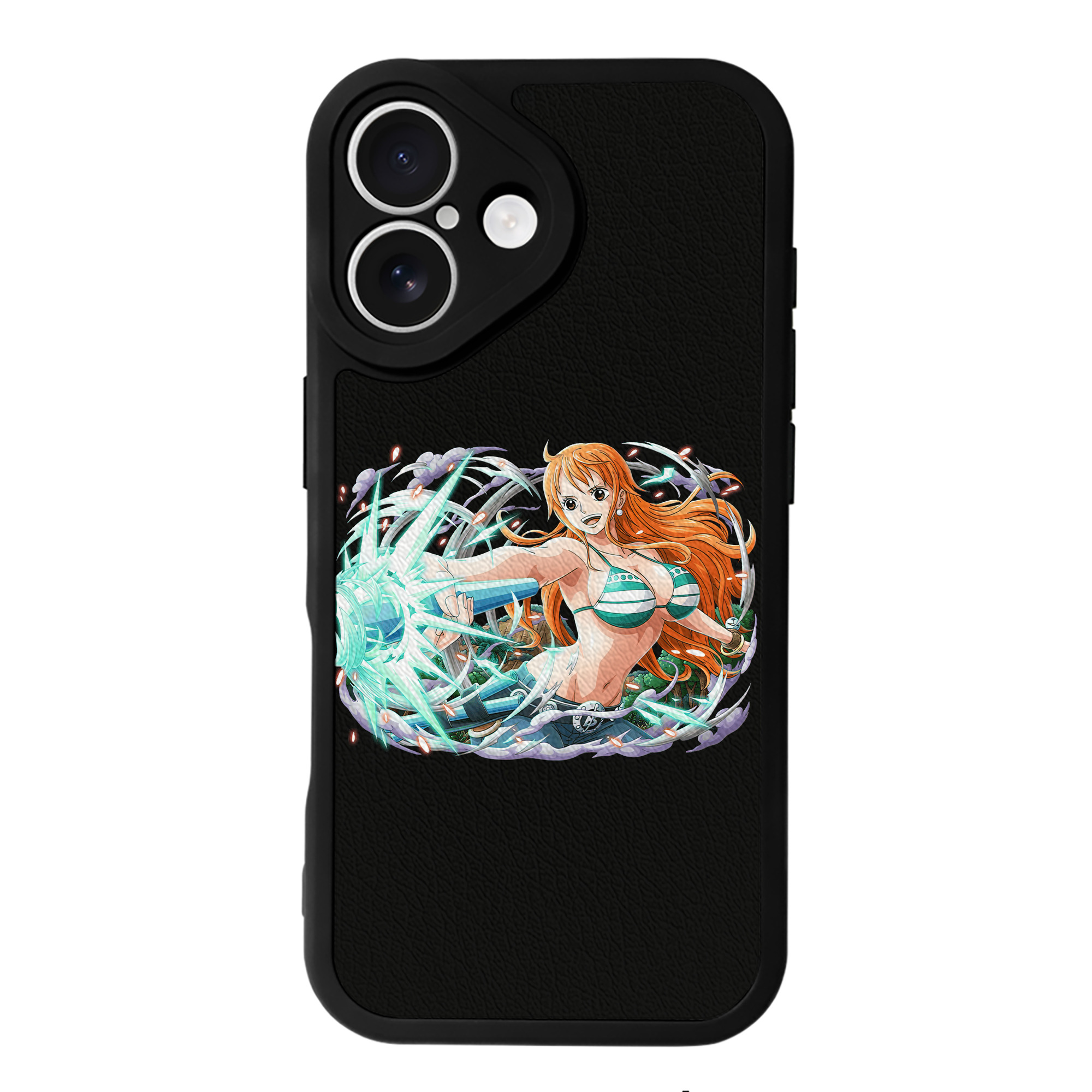 （画像用） ワンピース ナミ ONE PIECE Nami 【iPhone 16シリーズ対応】シリコンスマホケース（レザー調） 材質：シリコン